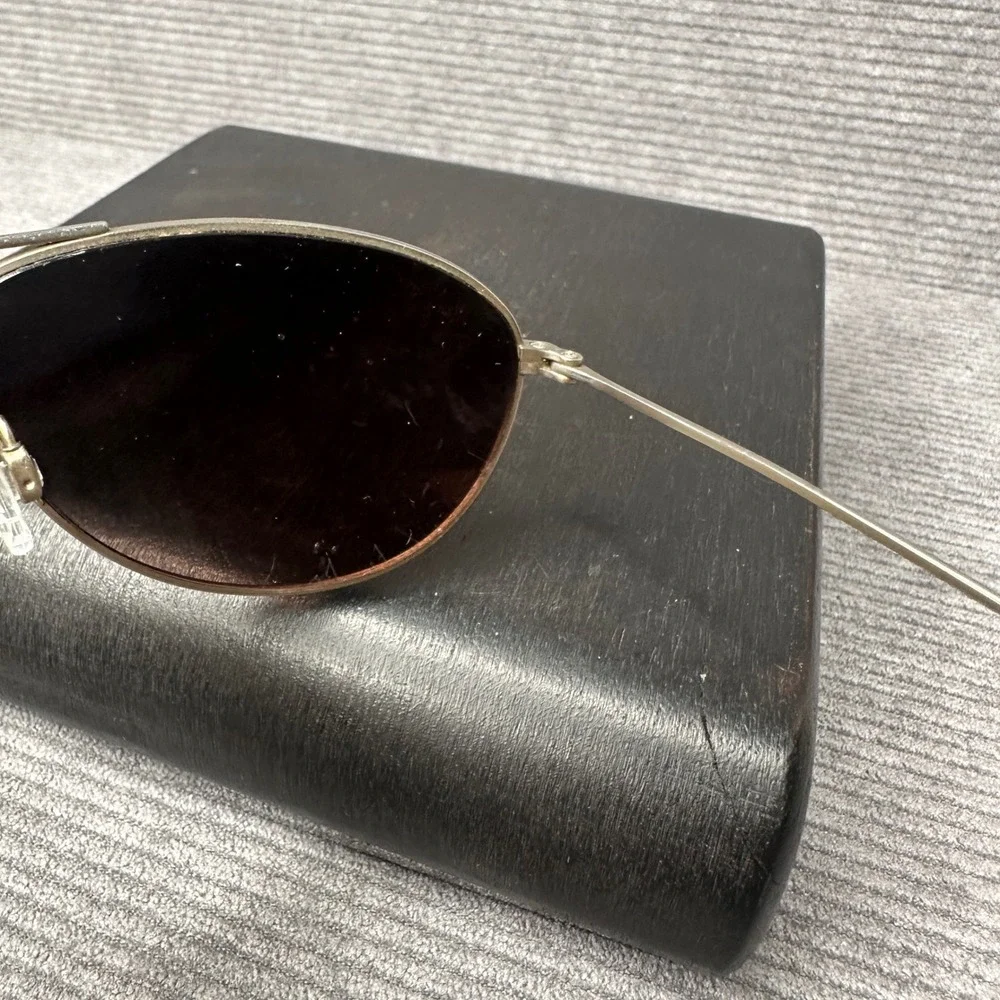 Maui Jim Baby Beach MJ-245-41M Gold Titanium Aviator y2k Sunglasses Polarized 56